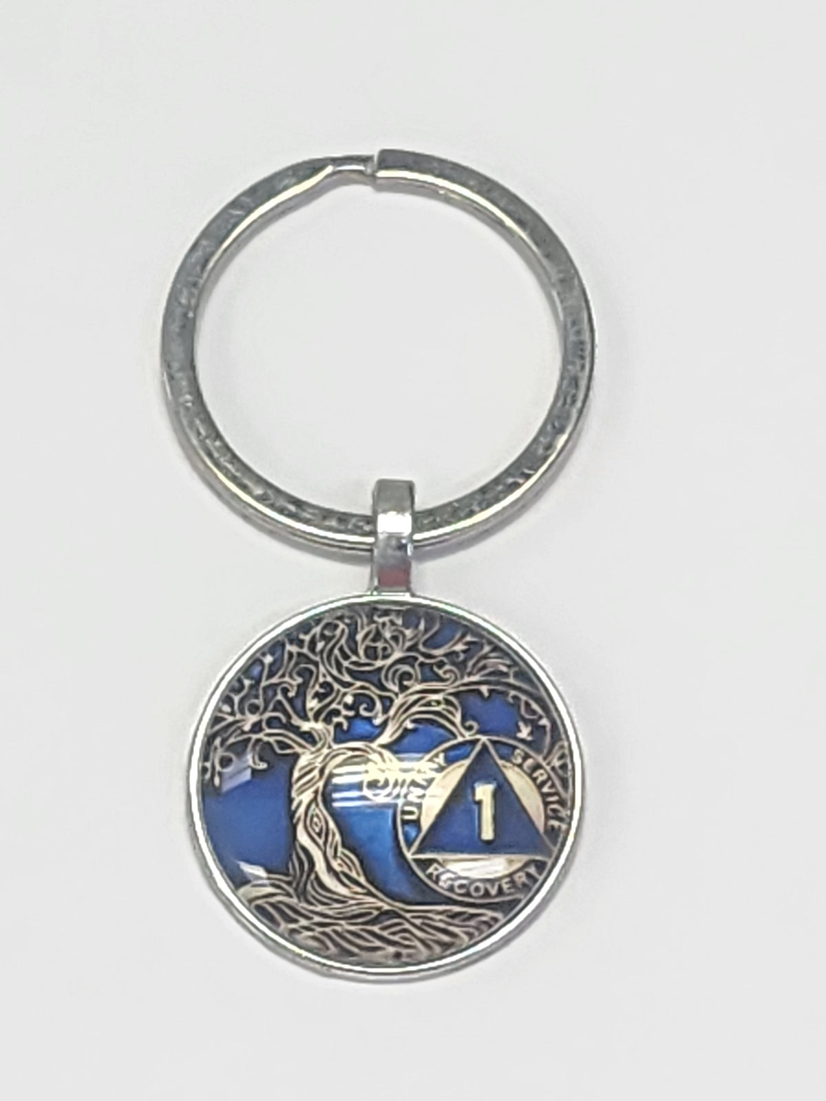 1 yr sober keychain