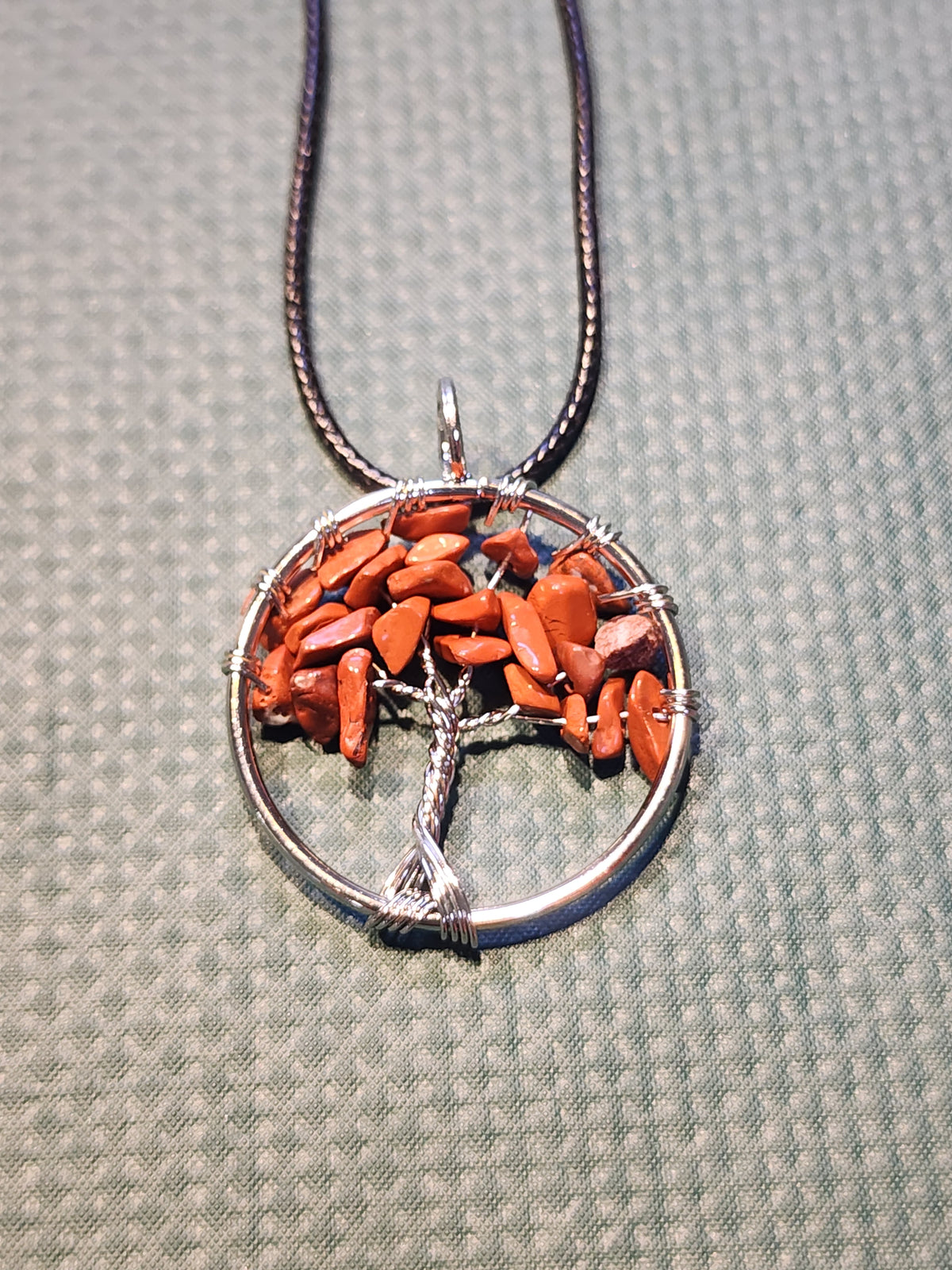 Natural stone tree of life necklace