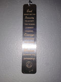 Metal Serenity prayer bookmark