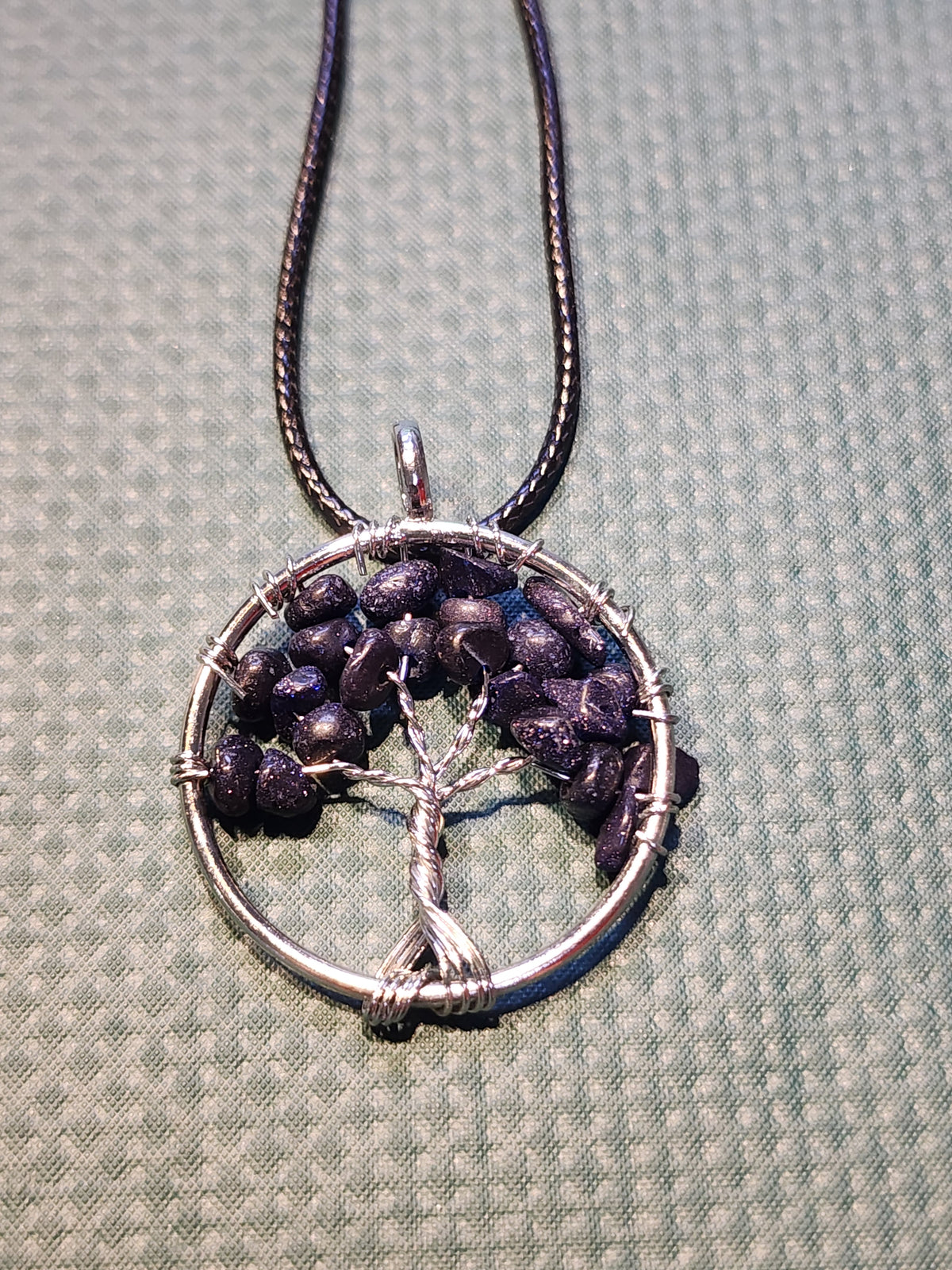 Natural stone tree of life necklace