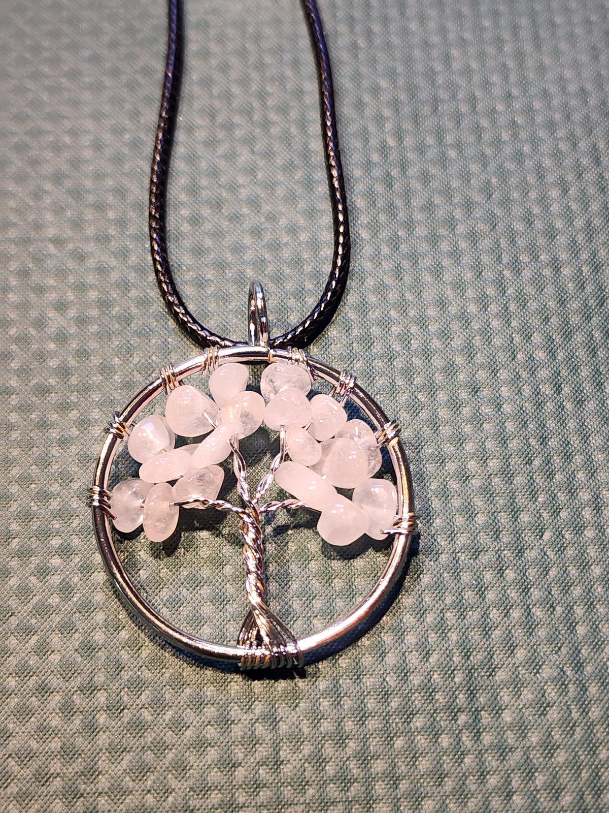 Natural stone tree of life necklace