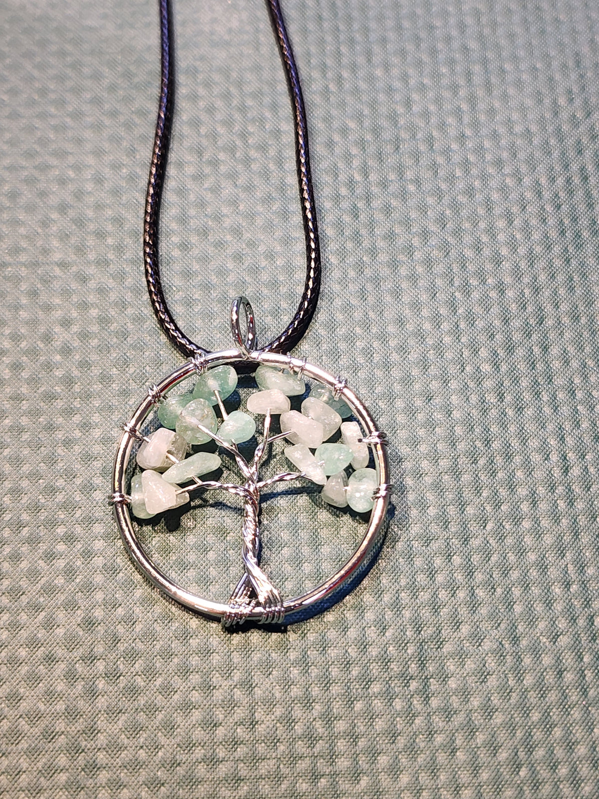 Natural stone tree of life necklace